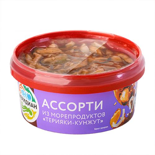 

Ассорти Меридиан из морепродуктов в соусе терияки с кунжутом 180 г