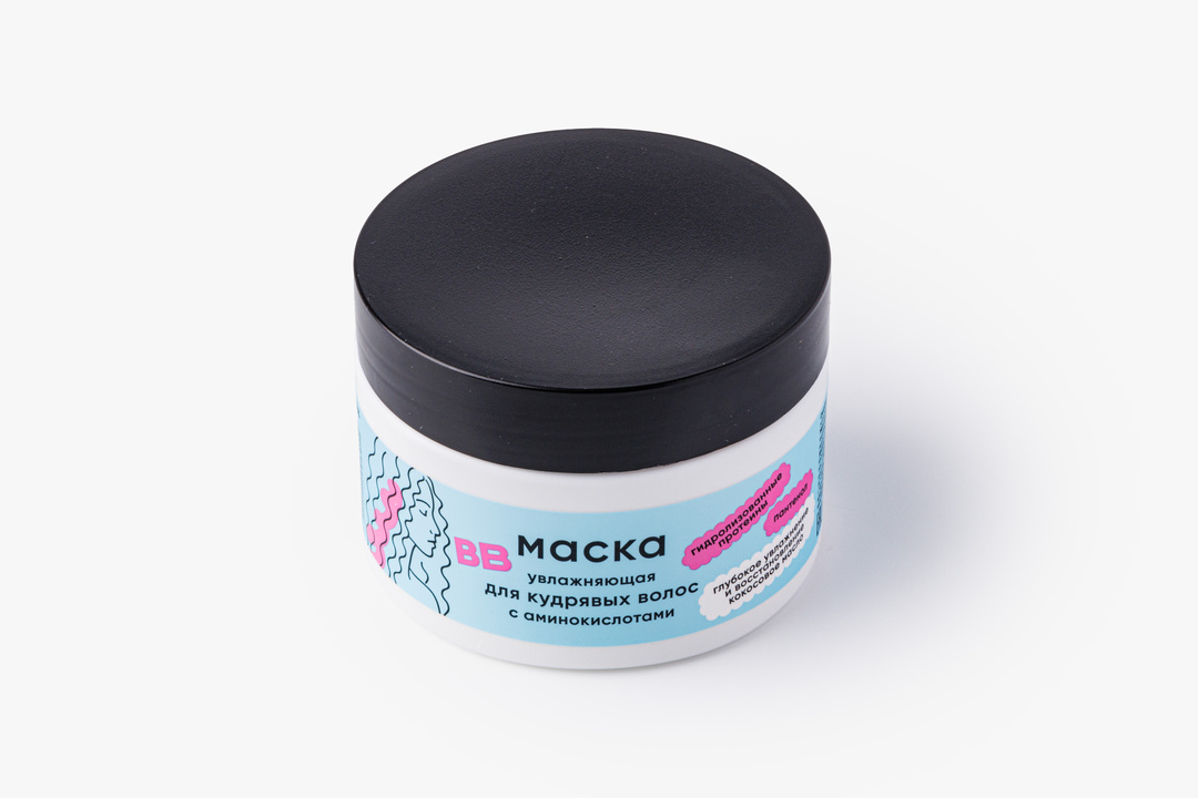 

Маска увлажняющая ВкусВилл для кудрявых волос с аминокислотами 250 г