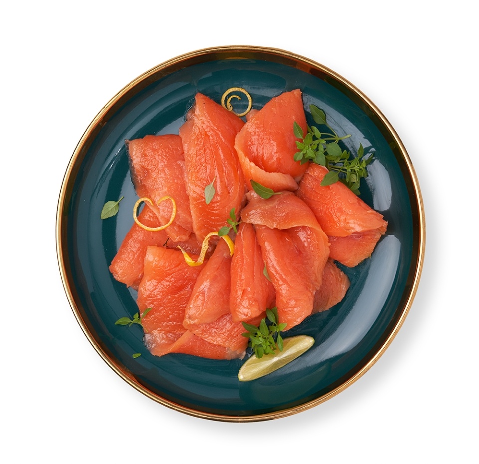 

Кижуч малосолёный ломтики без кожи 150 г