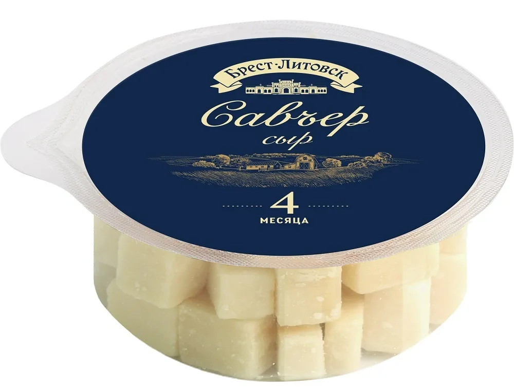 

Сыр твердый Брест-Литовск Савъер колотый 50% 150 г