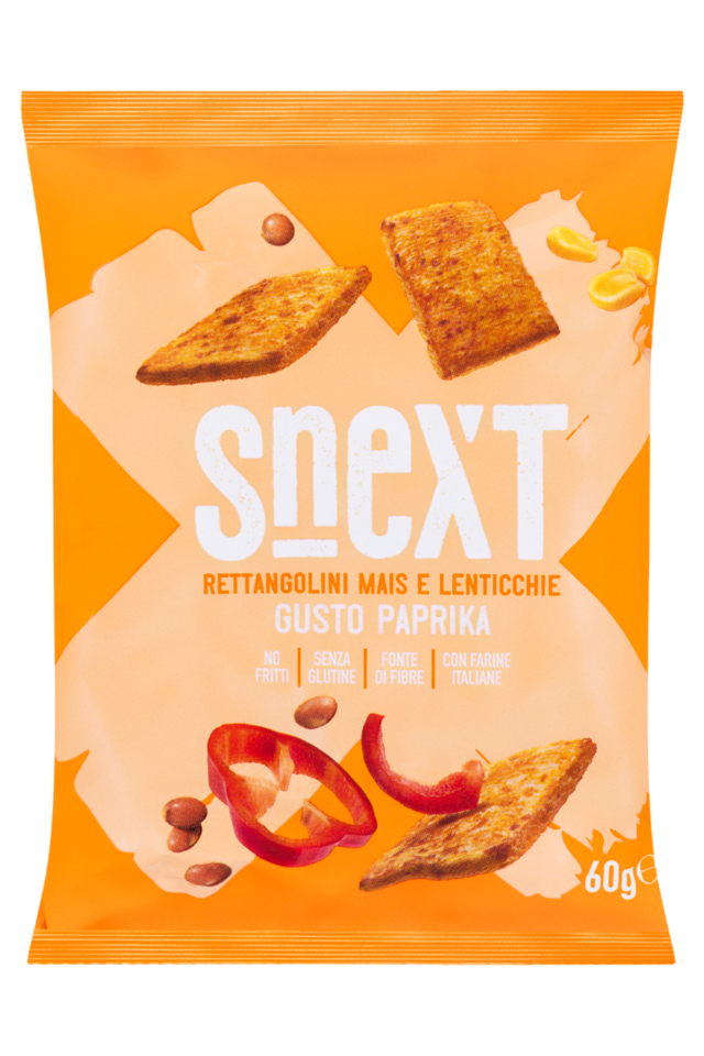 

Снеки Snext из кукурузы и чечевицы без глютена Паприка 60 г