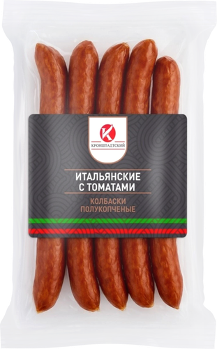 

Колбаски полукопченые Кронштадтский Итальянские с томатами 300 г