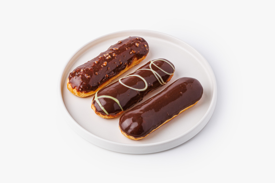 

Эклеры ВкусВилл Палитра вкусов с шоколадной глазурью 180 г 3 шт.