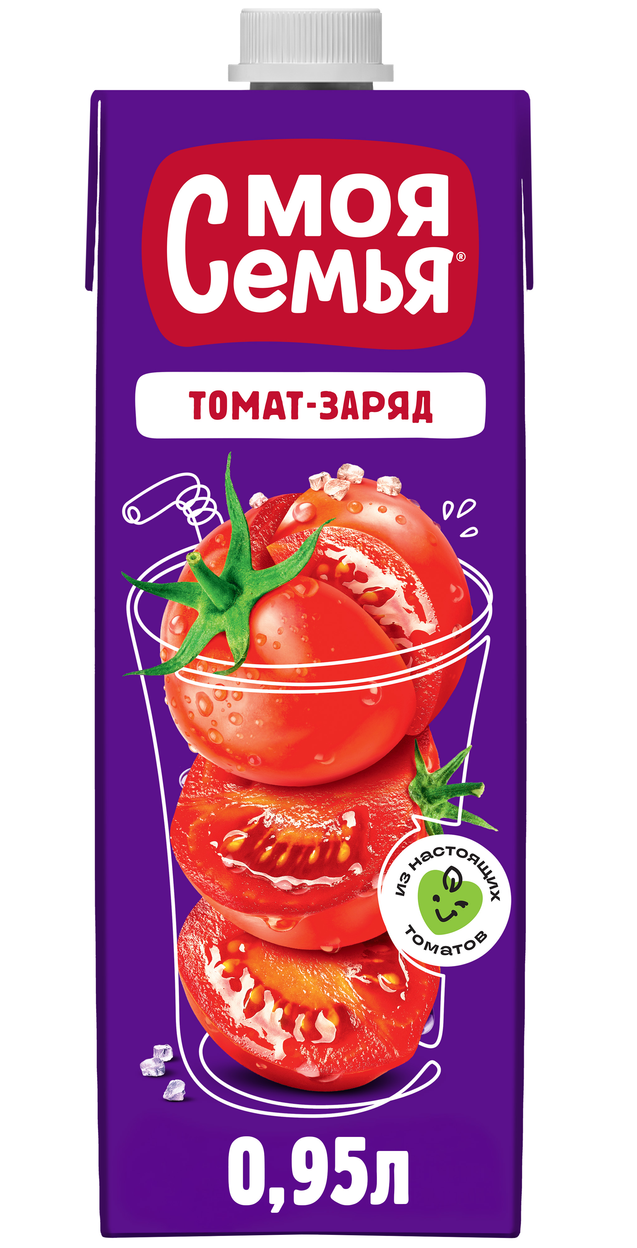 

Нектар Моя семья Томат-заряд томатный с солью 950 мл