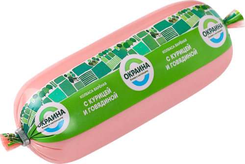 

Колбаса Окраина с курицей и говядиной варёная 400 г