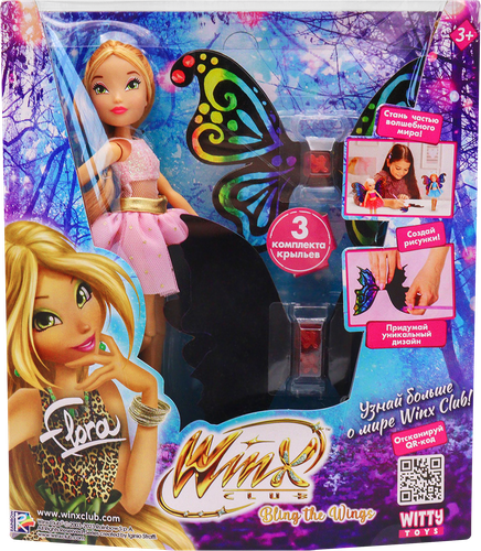 

Кукла Winx Club "BTW Scratch Art Wings, шарнирная, с крыльями, в ассортименте