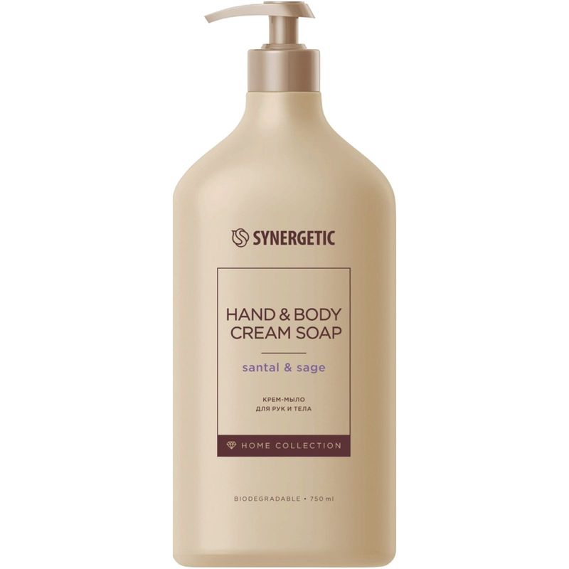 

Крем-мыло Synergetic сандал шалфей парфюмированное жидкое для рук и тела 750 мл
