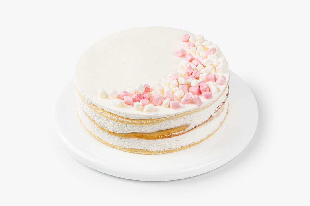 

Торт бисквитный ВкусВилл Молочная девочка с вишней 450 г