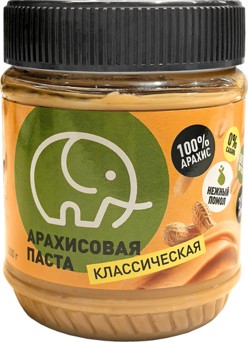 

Паста арахисовая Зелёный Слон Классическая 300 г