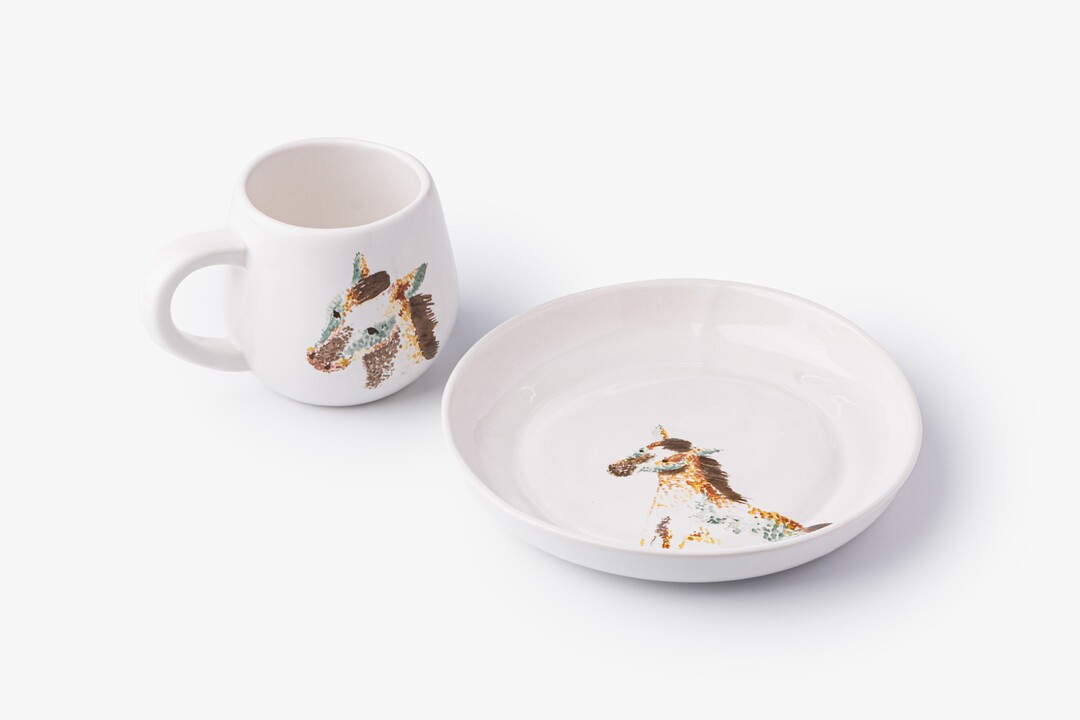 

Набор посуды ВкусВилл Акварельные лошадки