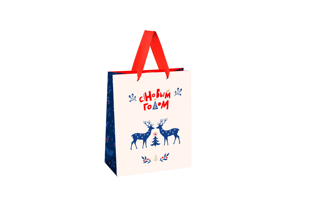 

Пакет подарочный Meshu Scandi 26х32х12 см глянцевая ламинация