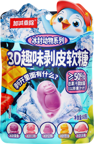 

Конфеты желейныеПингвин с фруктовым соком клубника манго виноград и яблоко 60 г