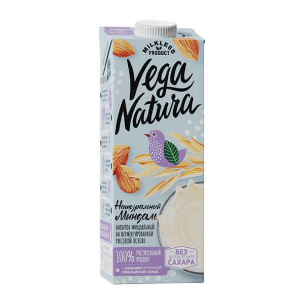 

Напиток Vega Natura рисово-миндальный 1.2% 1 л