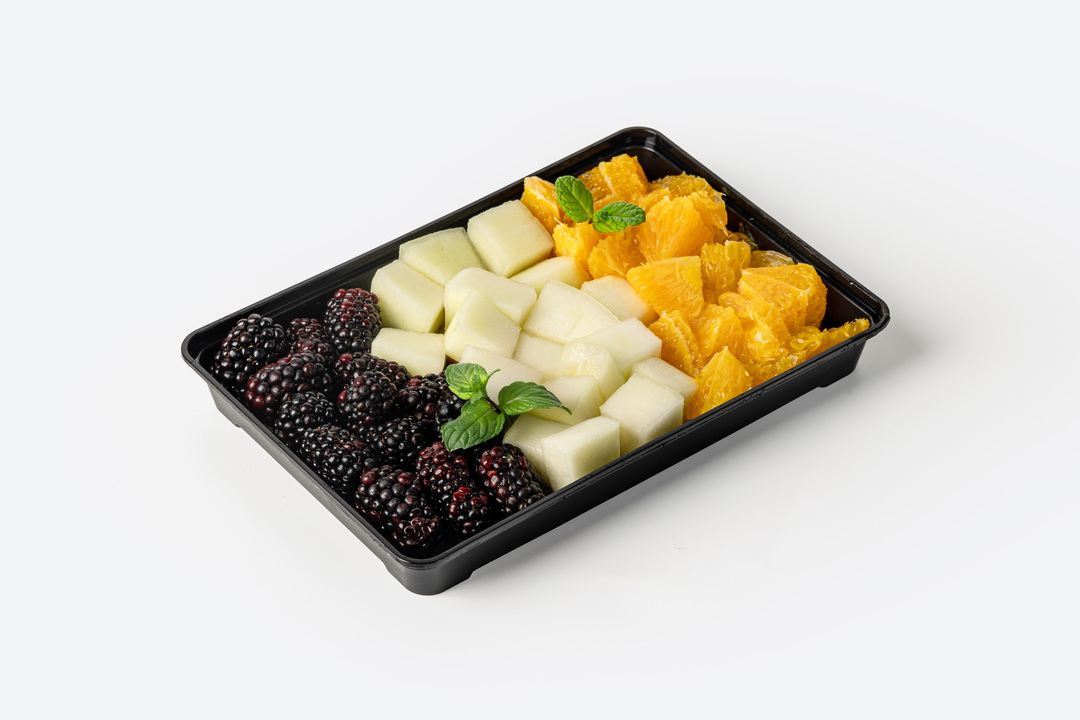 

Фруктовая тарелка Фруткорт Ежевика дыня апельсин 440 г