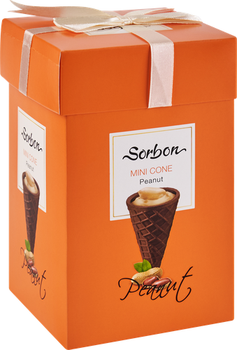 

Конфеты Sorbon Мини-рожок хрустящий с начинкой Арахис и воздушные зерна 200 г