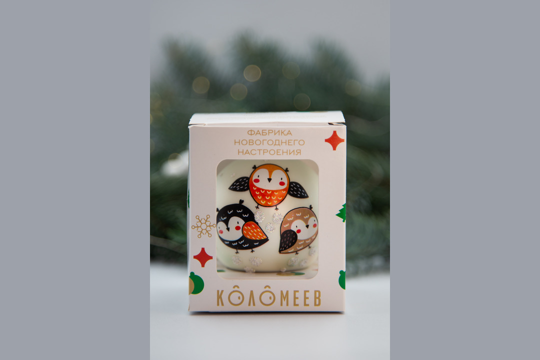 

Игрушка елочная Коломеев Веселая совушка в подарочной упаковке