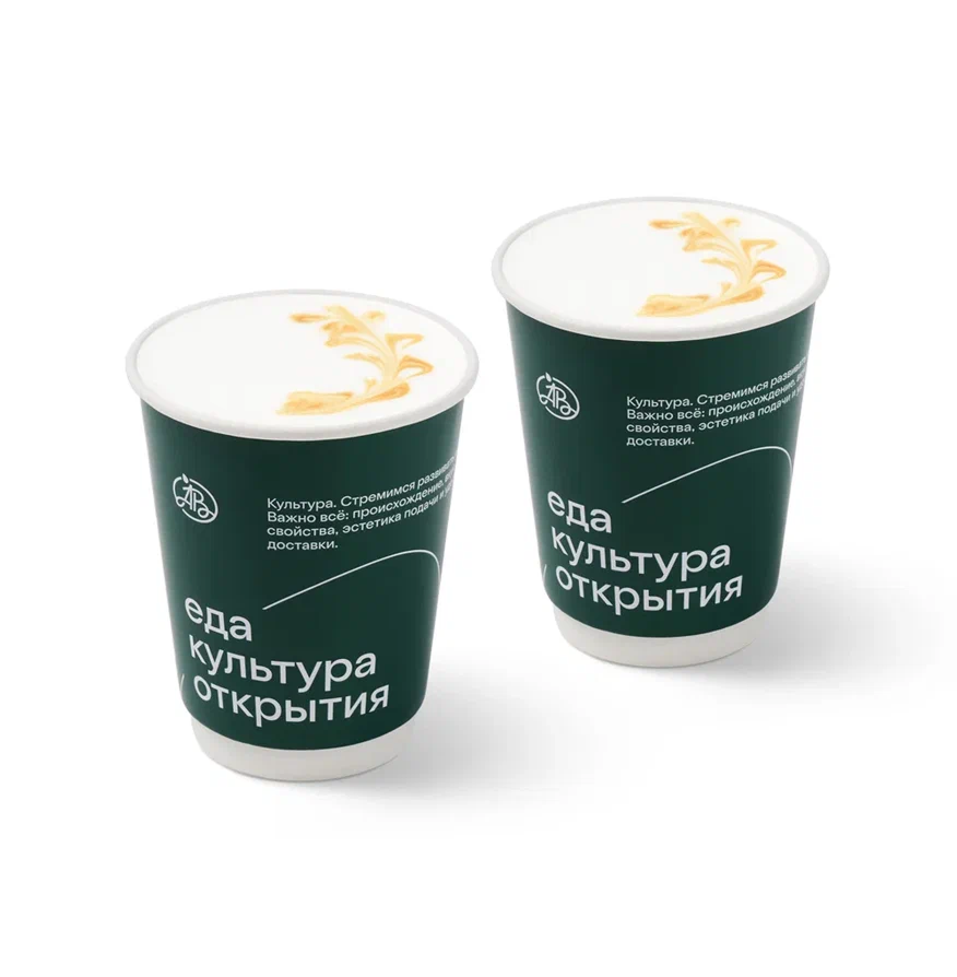 

Кофейная пара Азбука Вкуса Латте 400 мл 2 шт.