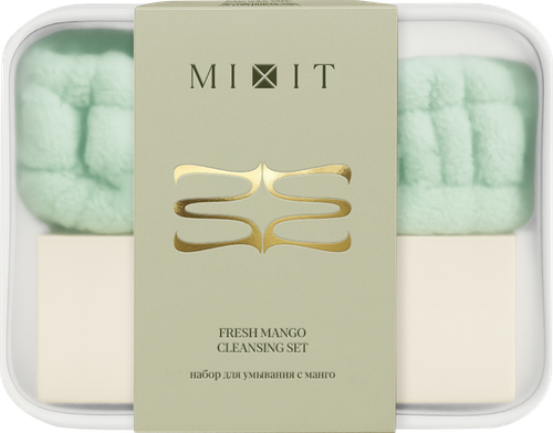 

Набор для умывания Mixit с манго-Fresh Mango Cleansing Set: Гель-масло 150 мл, Аксессуары