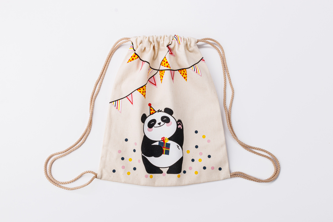 

Сумка Панда с подарком малая бежевый