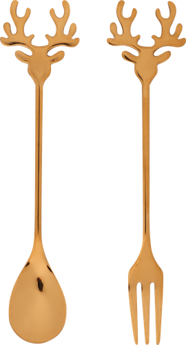 

Десертная пара Homeclub Deer, нержавеющая сталь