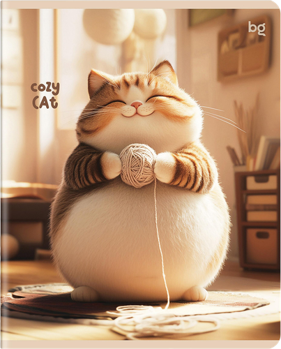 

Тетрадь BG Cozy cat 48л, А5, клетка, выборочный лак, 1 шт. в ассортименте