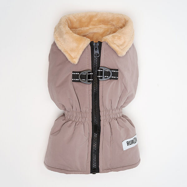 Куртка-пальто Rurri на замке бежевое L