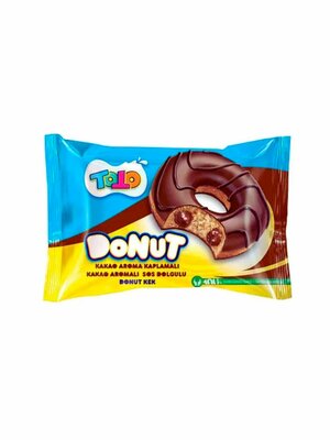 Изделие  бисквитное со вкусом какао  "TOTO DONUT COCOA" 35г/24
