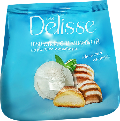 

Пряники сырцовые Delisse с начинкой со вкусом пломбира 350 г