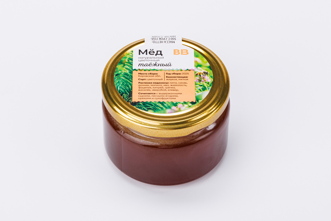 

Мед натуральный ВкусВилл цветочный таежный 300 г