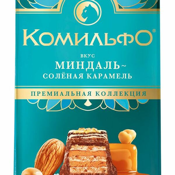 Шоколад Комильфо миндаль, соленая карамель 102 г