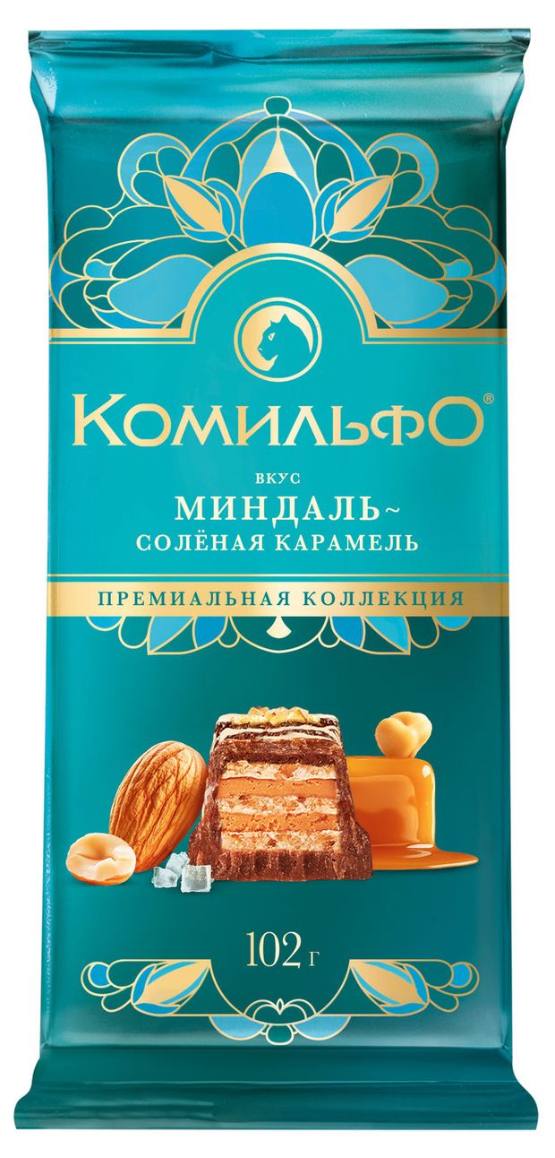 

Шоколад Комильфо миндаль, соленая карамель 102 г