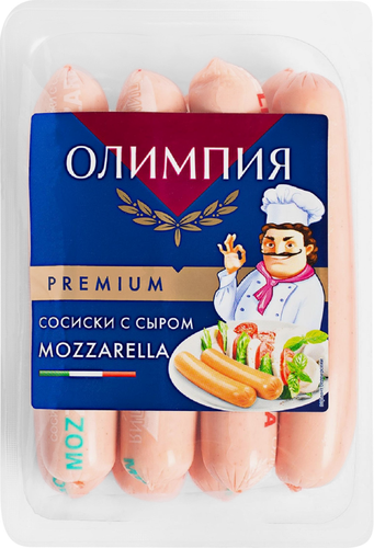 

Сосиски Олимпия с сыром Mozzarella и/о 300 г