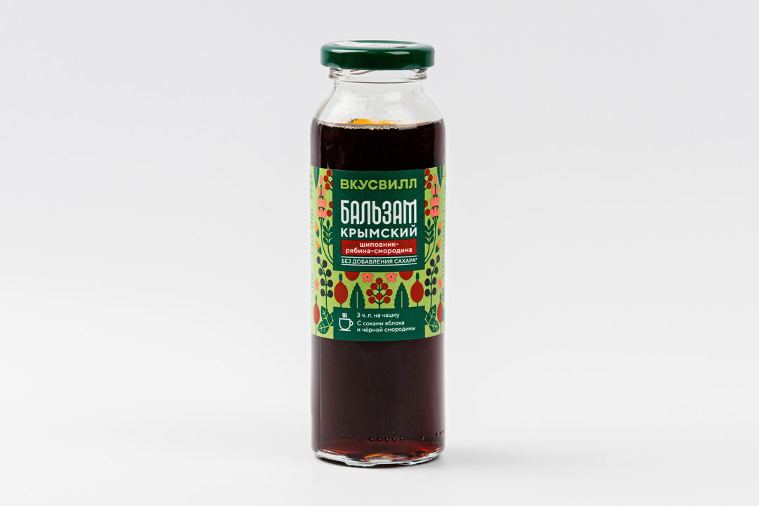 

Бальзам крымский ВкусВилл Шиповник-рябина-смородина 250 мл
