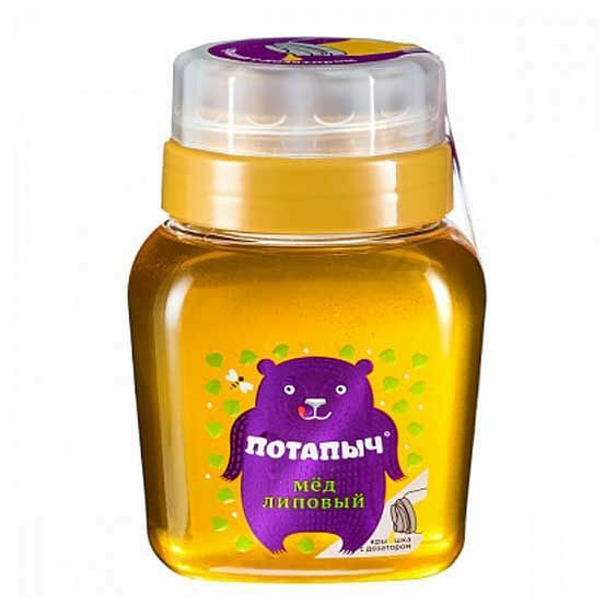 Мед липовый Потапыч натуральный 500 г