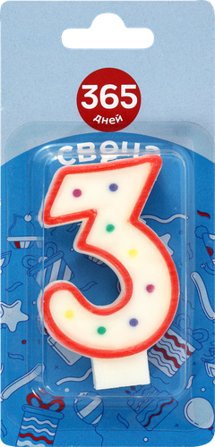 

Свечи для торта 365 ДНЕЙ Цифра 3
