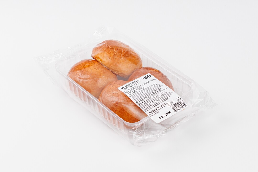 

Пирожки с капустной начинкой ВкусВилл 4 шт 160 г