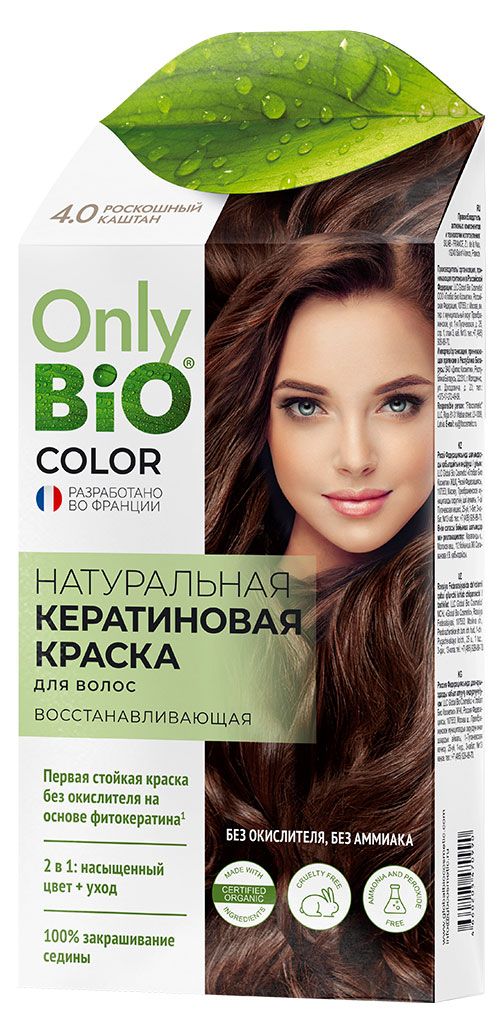 

Краска для волос Фитокосметик Only Bio Color 4.0 Роскошный каштан 50 мл