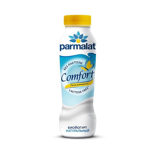 Биойогурт питьевой Parmalat Comfort натуральный безлактозный 290 г
