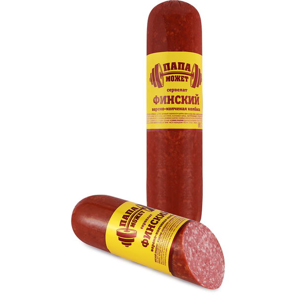Колбаса варено-копченая Папа может Сервелат Финский 840 г