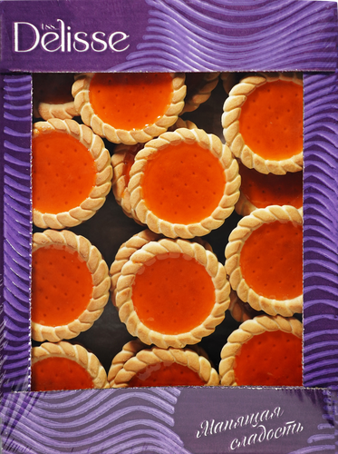 

Печенье сахарное Delisse с желе со вкусом апельсина 500 г