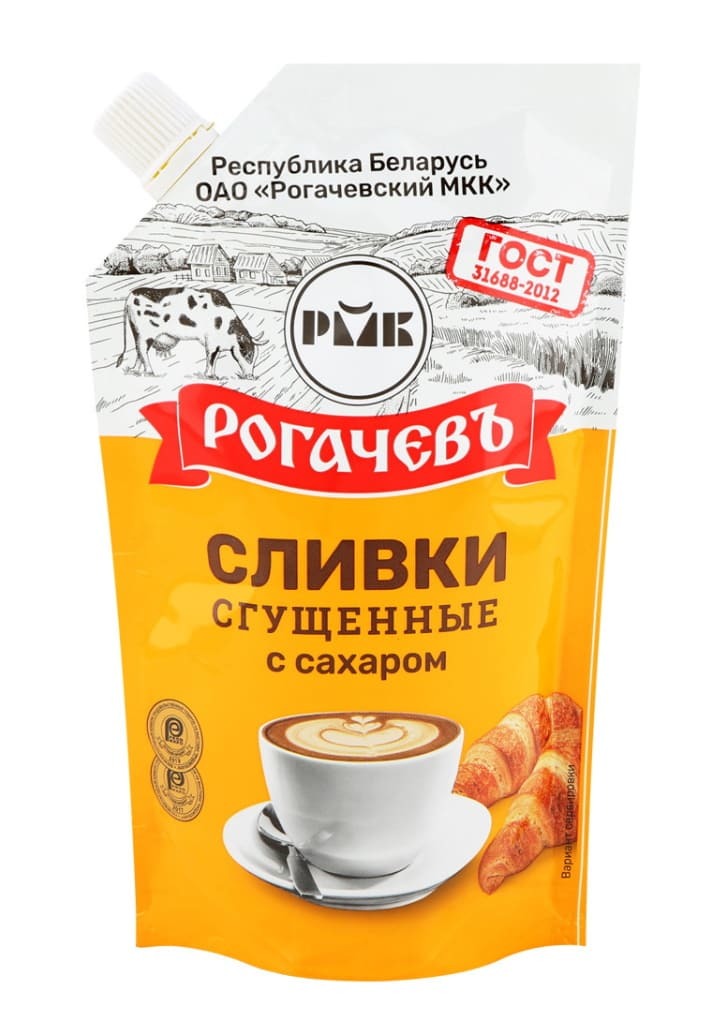 

Сливки сгущенные Рогачевъ с сахаром 19%, 270 г