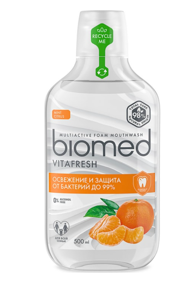 

Ополаскиватель для полости рта Biomed Vitafresh 500 мл дизайн в ассортименте