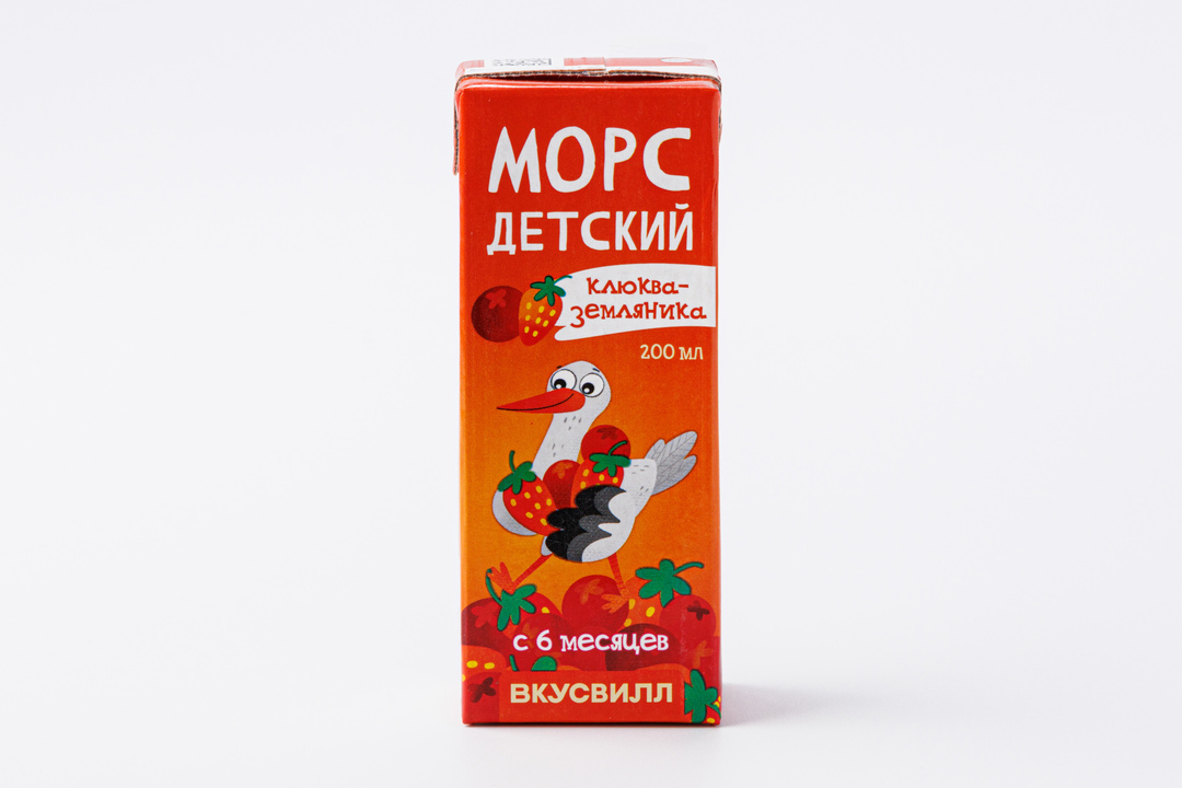 

Морс детский ВкусВилл клюква-земляника 200 мл