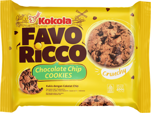 

Печенье сдобное Kokola Favoricco с кусочками шоколадной глазури 400 г