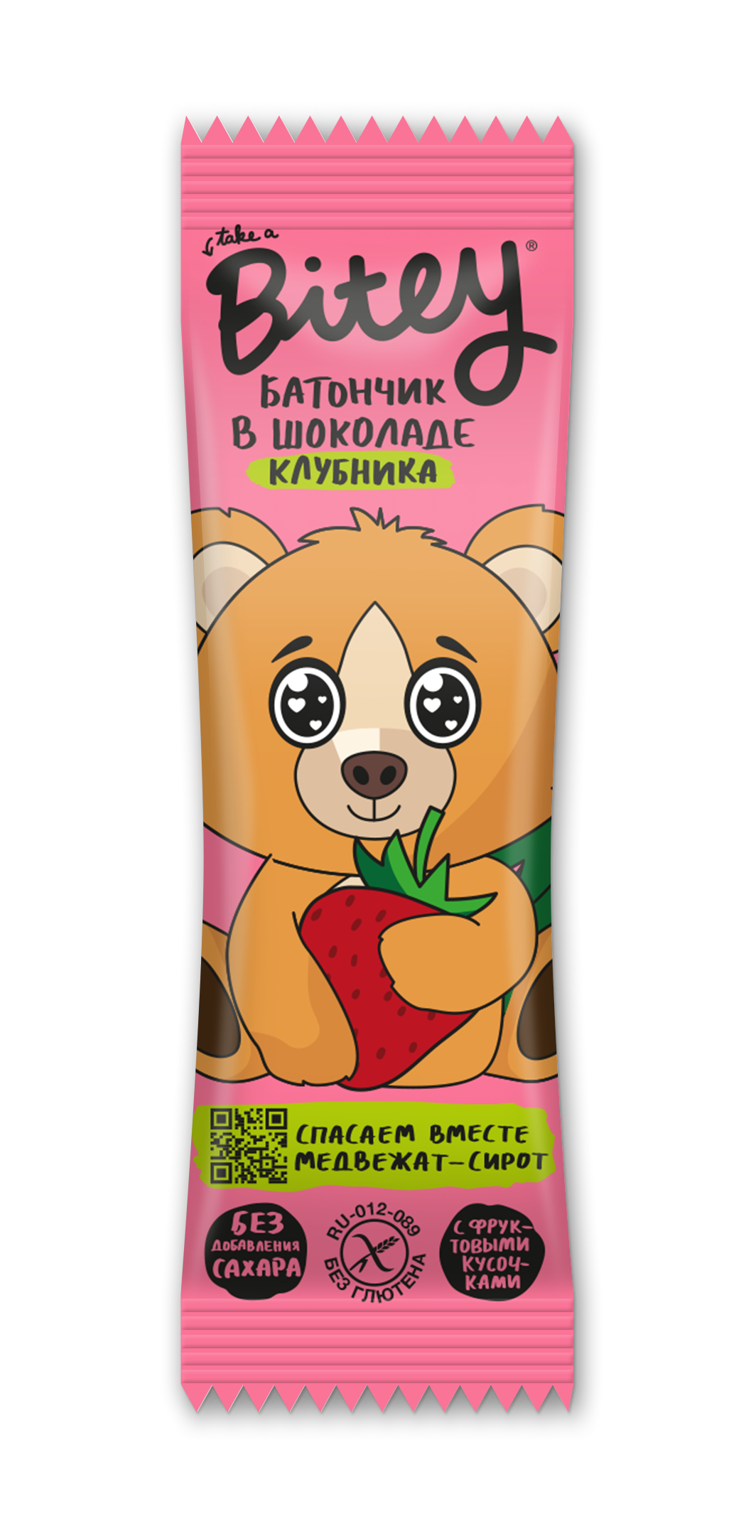 

Батончик глазированный Take a Bitey Miraculous злаково-фруктовый с кусочками фруктов Клубника 35 г