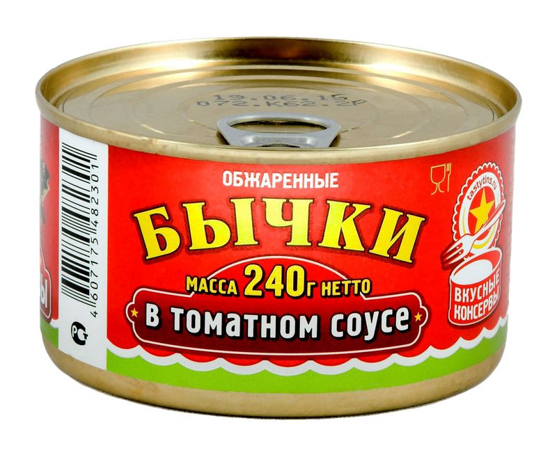 

Бычки Пролив обжаренные в томатном соусе 240 г