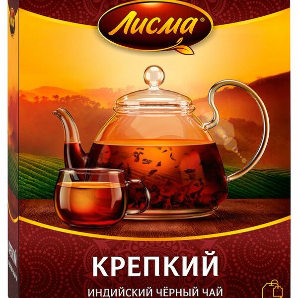 Чай чёрный Лисма Насыщенный 100 пакетиков 180 г