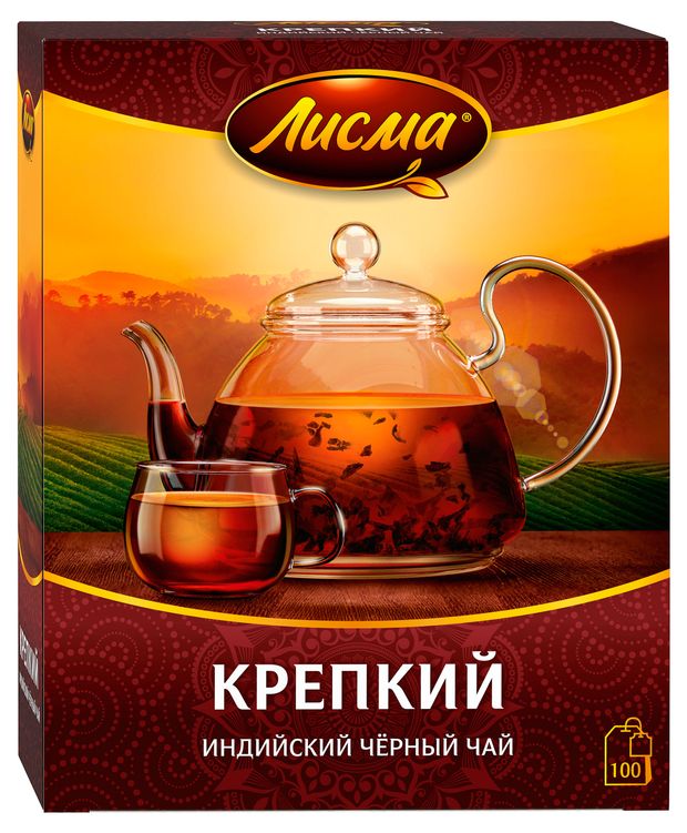 

Чай чёрный Лисма Насыщенный 100 пакетиков 180 г