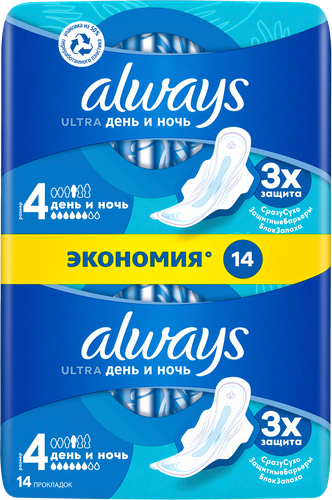 

Прокладки Always Ultra прокладки день и ночь 14 шт.