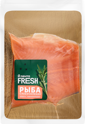 

Форель Радужная слабосоленая ЛЕНТА FRESH филе-кусок на коже, весовая